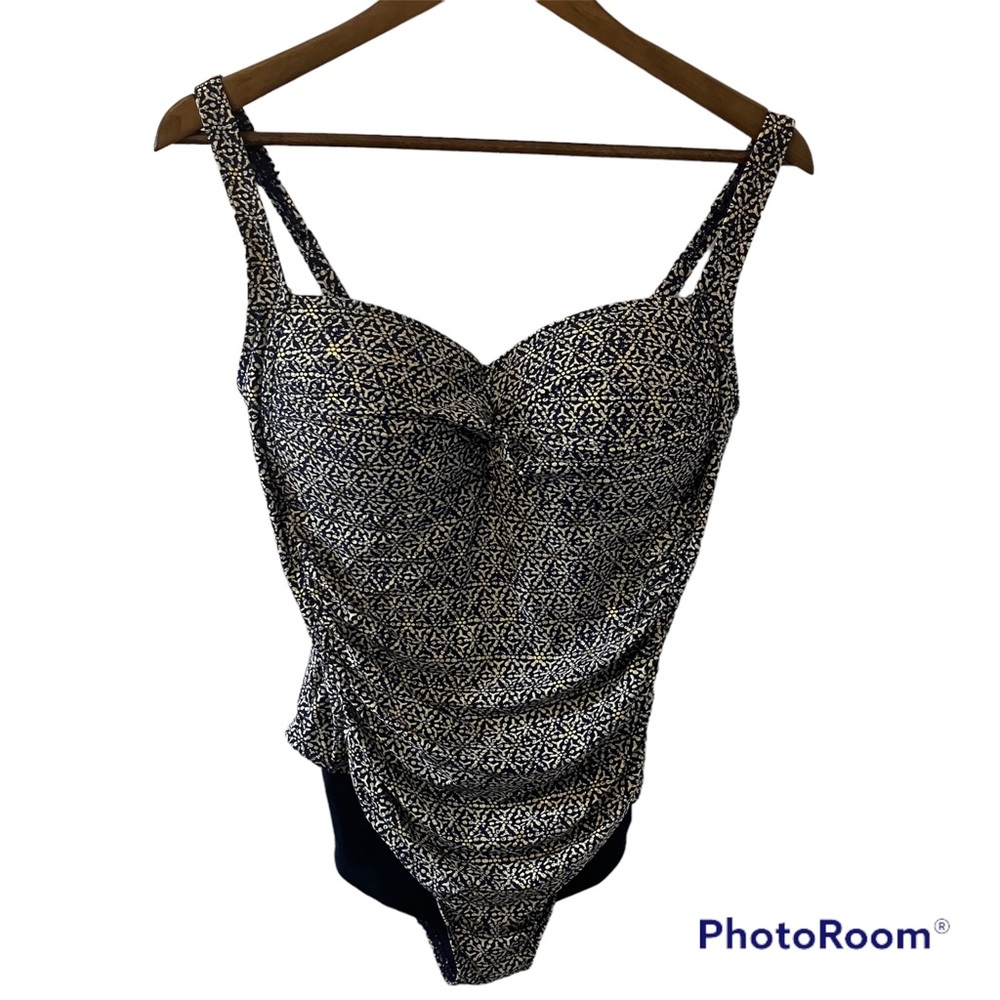 Niptuck One-Piece Navy IKat Ruched Swimsuit- 12